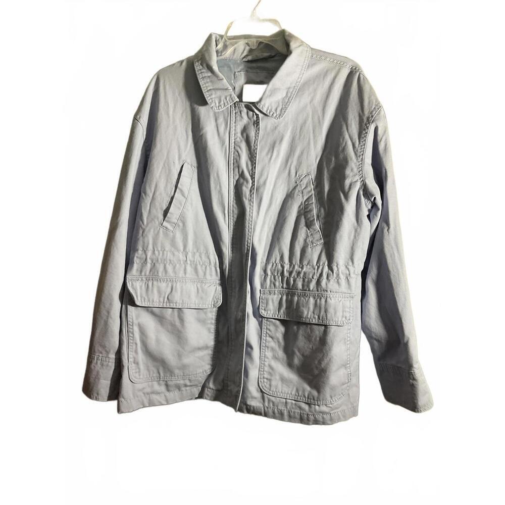 Light Blue Work Wear inspired Utility  Jacket with Pockets XL